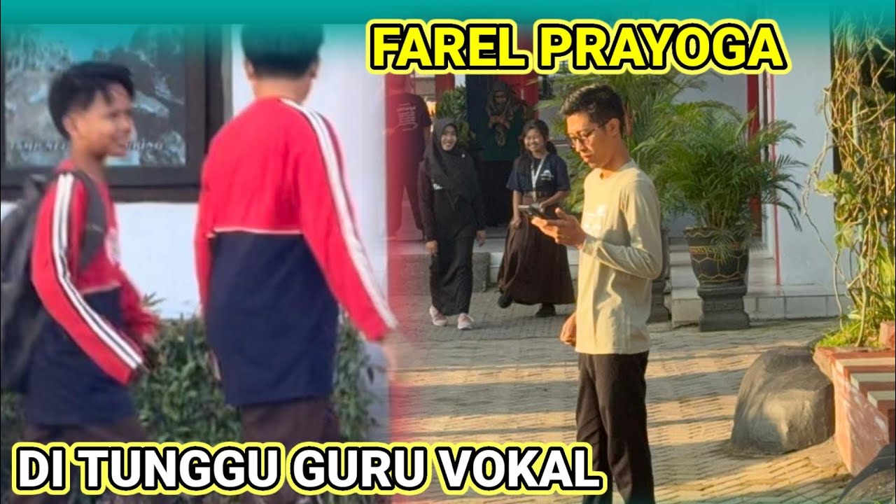 FAREL PRAYOGA MASUk SEKOLAH DI TUNGGU GURU VOKAL SMPN 1 CLURING JUM'AT 16/02/2024