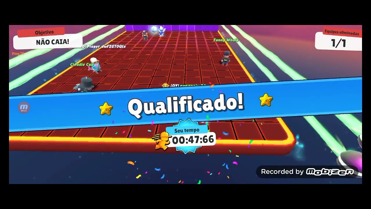 Jogando stuble guys desafio:tentando chegar em uma onda acima de 54 part1