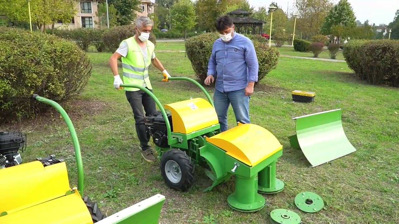 Kummucit &Ccedil;ayır Bi&ccedil;me Makinesi+ K&uuml;reme! 1 Makine 2 &Ouml;zellik! / 2 in 1: Lawn Mower and Snow Shovelling