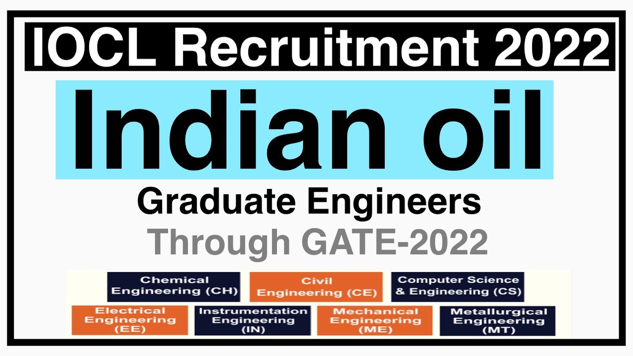 Indian oil || IOCL Recruitment 2022 || Graduate Engineers || Through GATE-2022 ||