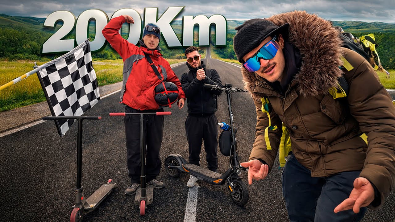 200km de CARRERA Patinete El&eacute;ctrico vs Normal