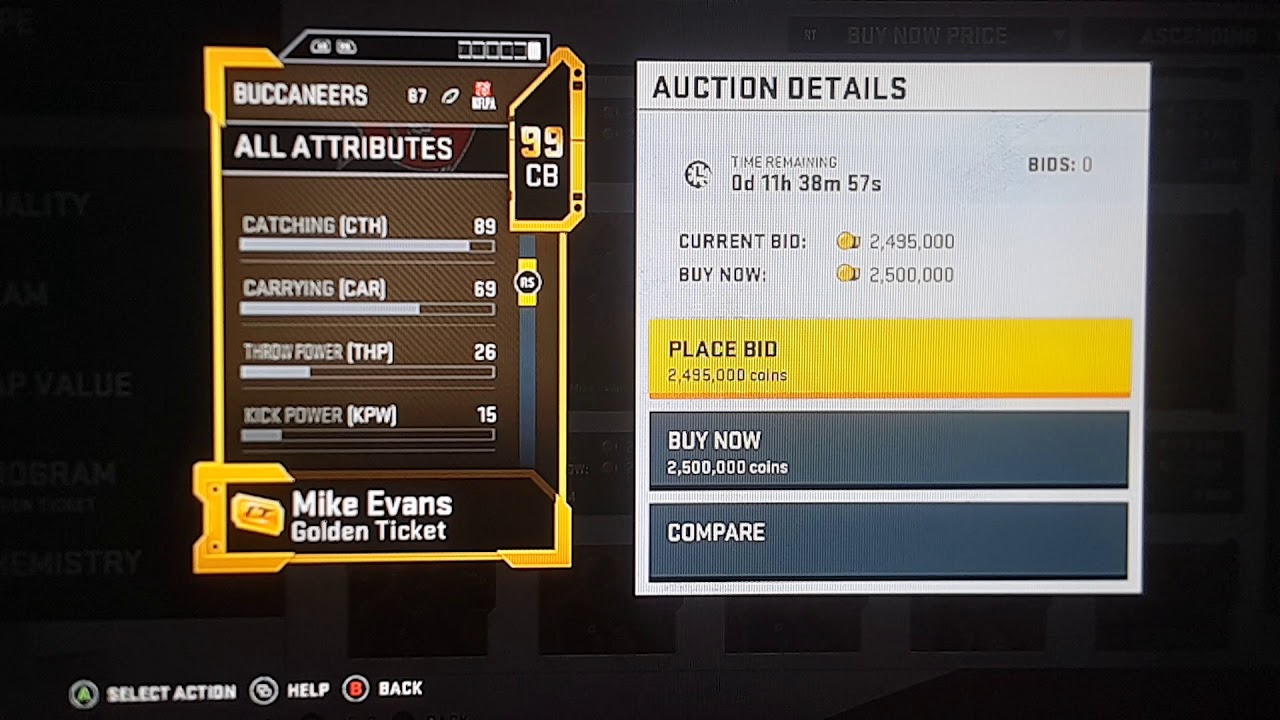 Mike Evans 99 overall GT madden 20