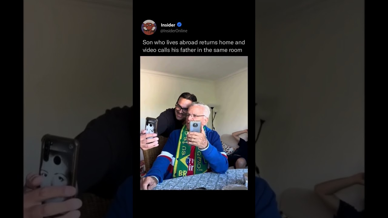 Son Surprises Dad with Hilarious Video Call Prank