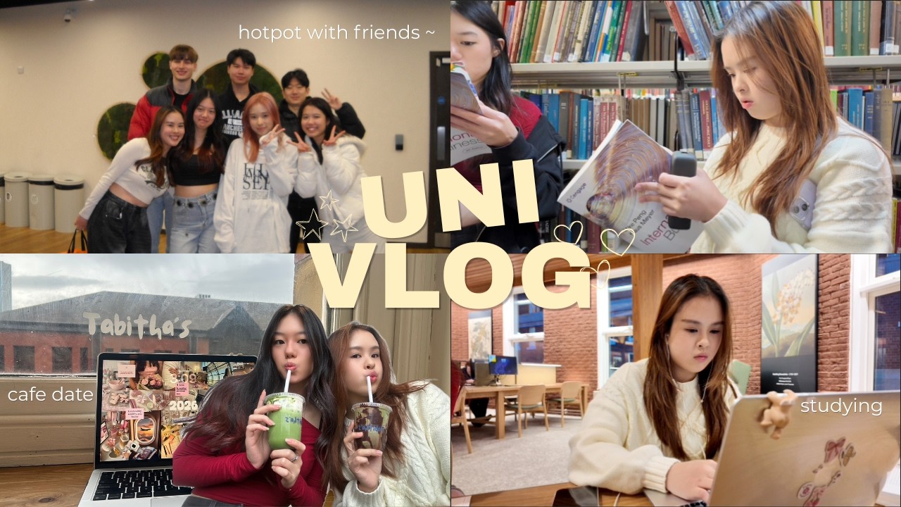 uni vlog as an international student in UK 🇬🇧 | routine, matcha, friends, studying, cafe date