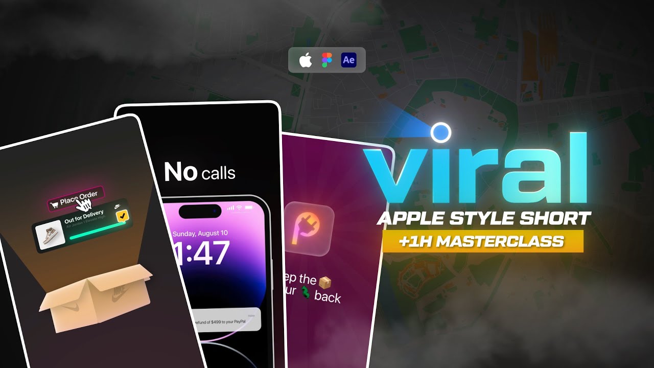 How To Create Viral Apple Style UI Short in After Effects | For Beginners |  +01 Hour Masterclass