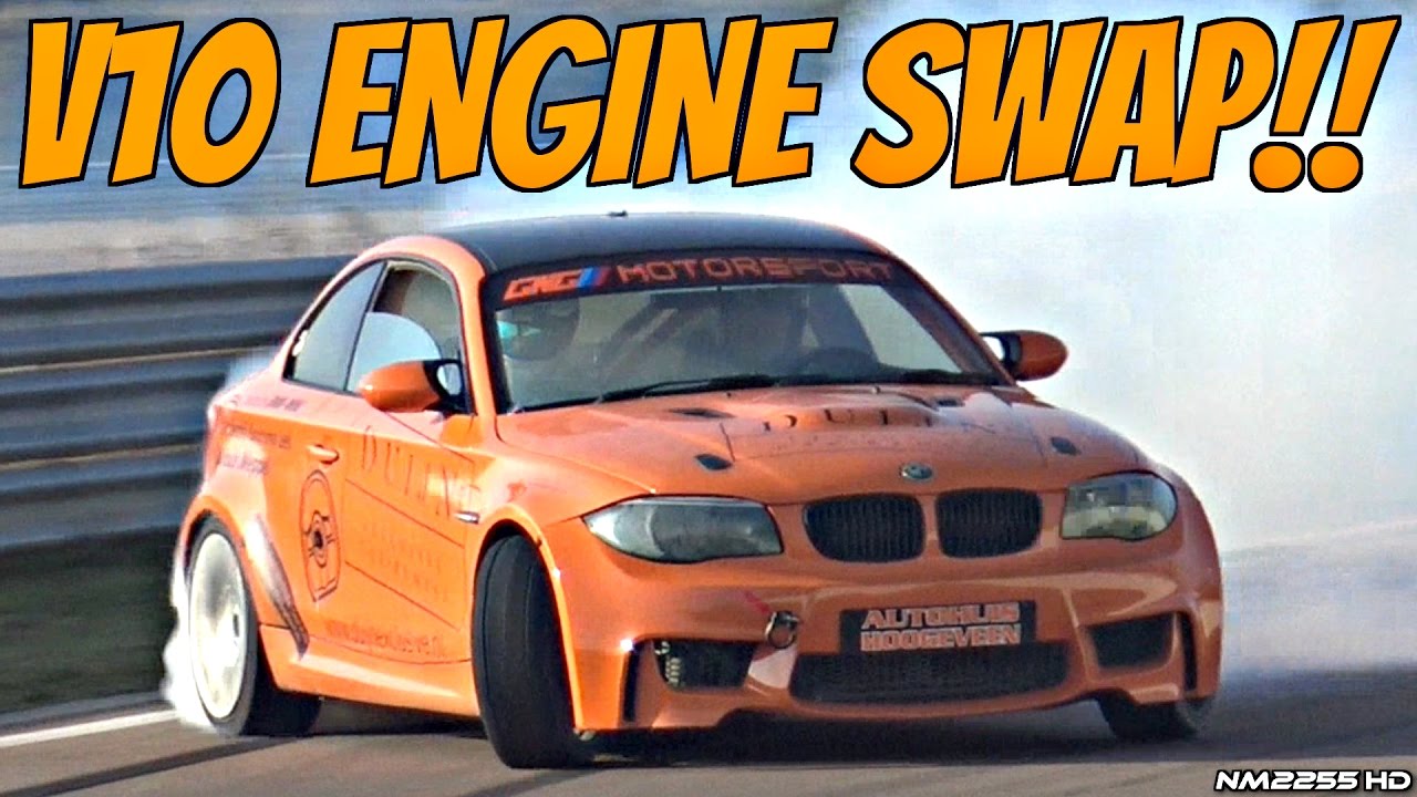 BMW 1M Coupè 5.0 V10 Engine Swap Destroying the Tires on Track!!