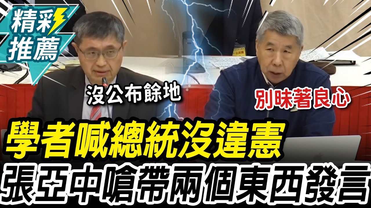 學者喊沒副署「總統沒違憲」！張亞中嗆：帶兩個重要東西來發言【CNEWS】