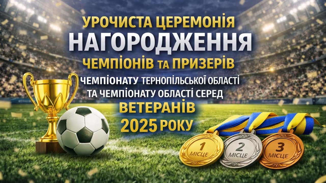 Урочиста церемонія нагородження чемпіонів та призерів 2025 року