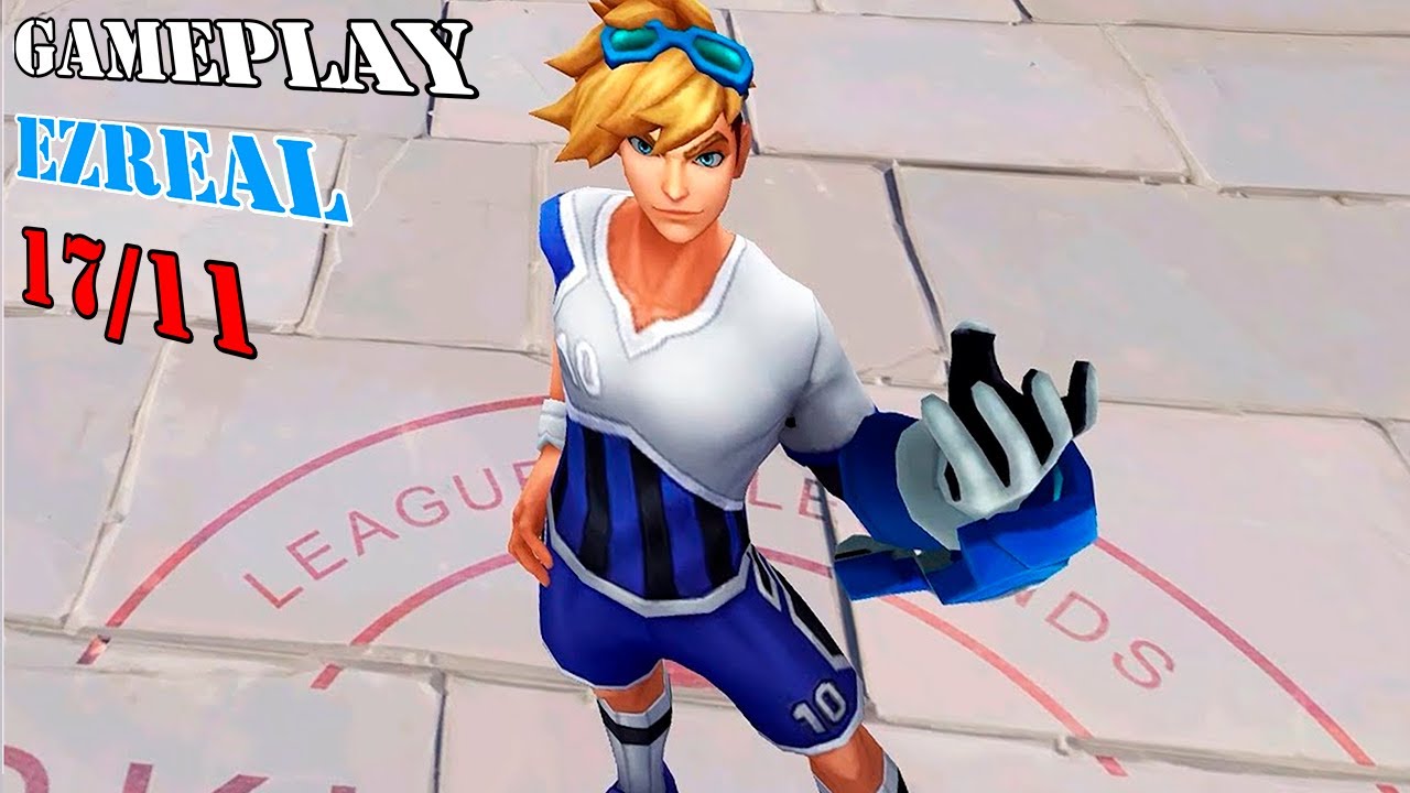 GAMEPLAY DE EZREAL  ADC/BOT - CONTANDO COM A SORTE.