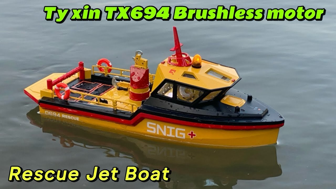 Ty xin TX694 Brushless motor rescue jet boat with custom paint ,  15A ESC , 2s lipo