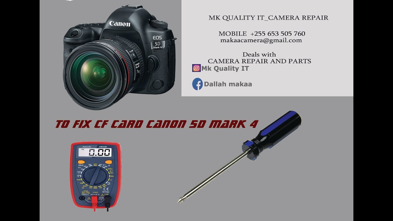 HOW TO FIX CF SLOT CARD CANON 5D MARK 4| JIFUNZE JINSI YA KUTENGENEZA CF PINI KWENYE CANON 5D MARK 4
