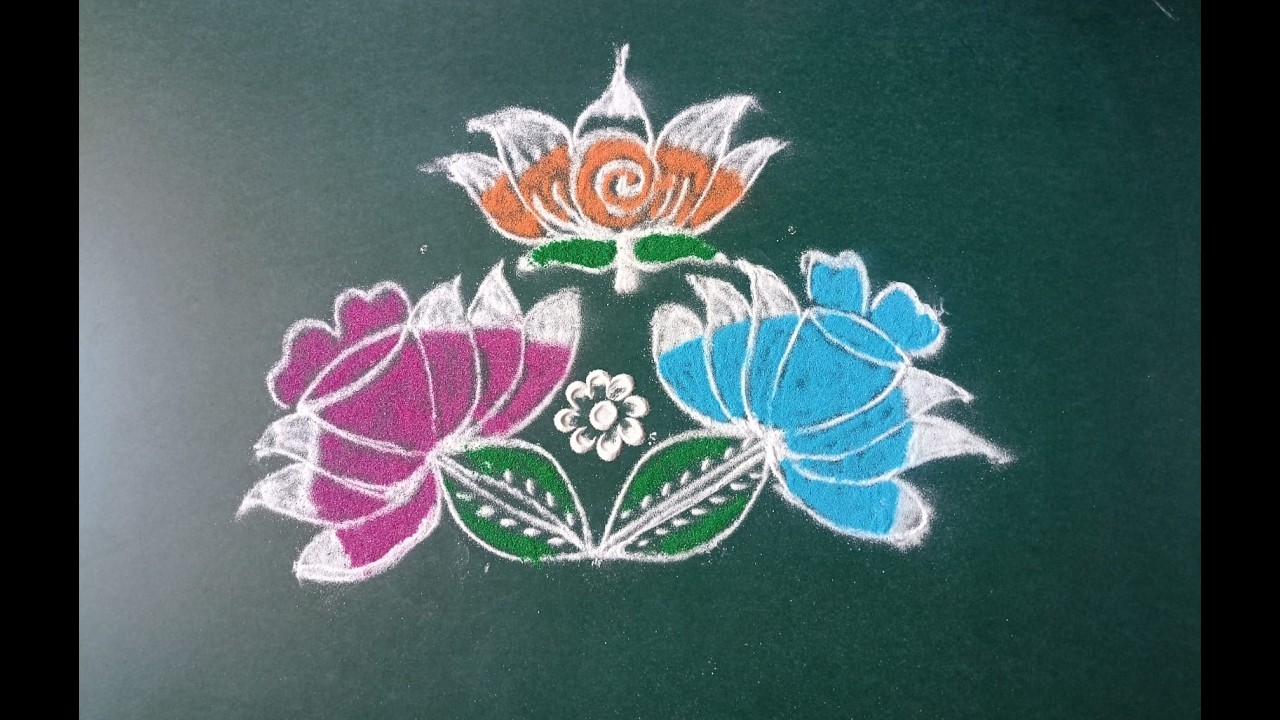 easy rangoli | everyday rangoli design | beautiful dot rangoli | latest rangoli | simple and easy
