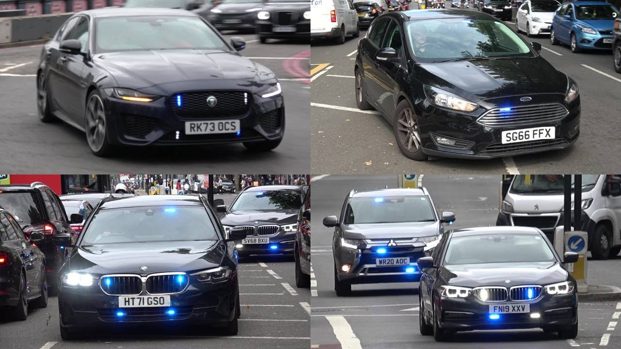 [Compilation] unmarked cars responding through London