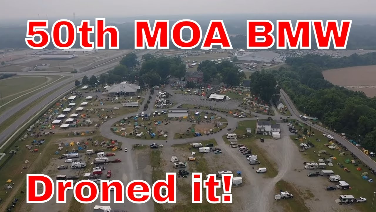 50th annual BMW motorcycle rally Doswell Virginia, 2023 drone footage