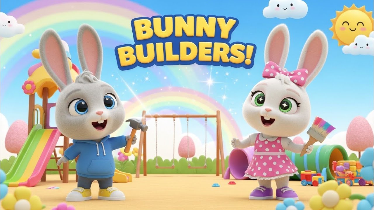 Bunny Builders 🧱🐰 | The Magical Playground | Fun Building Story for Kids