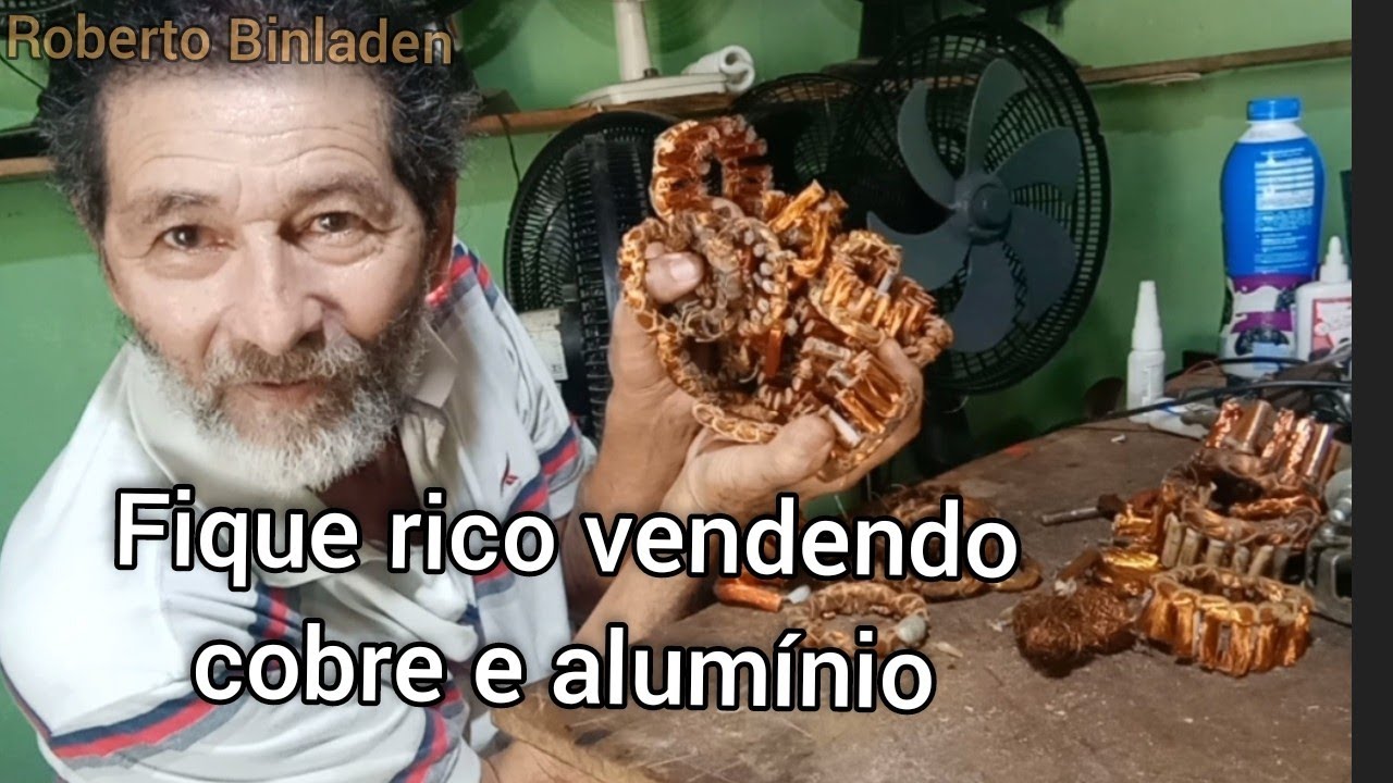 Ventilador motor cobre ou alumínio? reciclagem. Fan with copper or aluminum wire motor,  recycling.