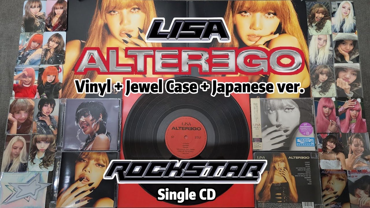 [Unboxing] BLACKPINK LISA - 'ROCKSTAR' CD + 'ALTER EGO' Part 1 (Vinyl + Jewel Case + Japanese ver.)
