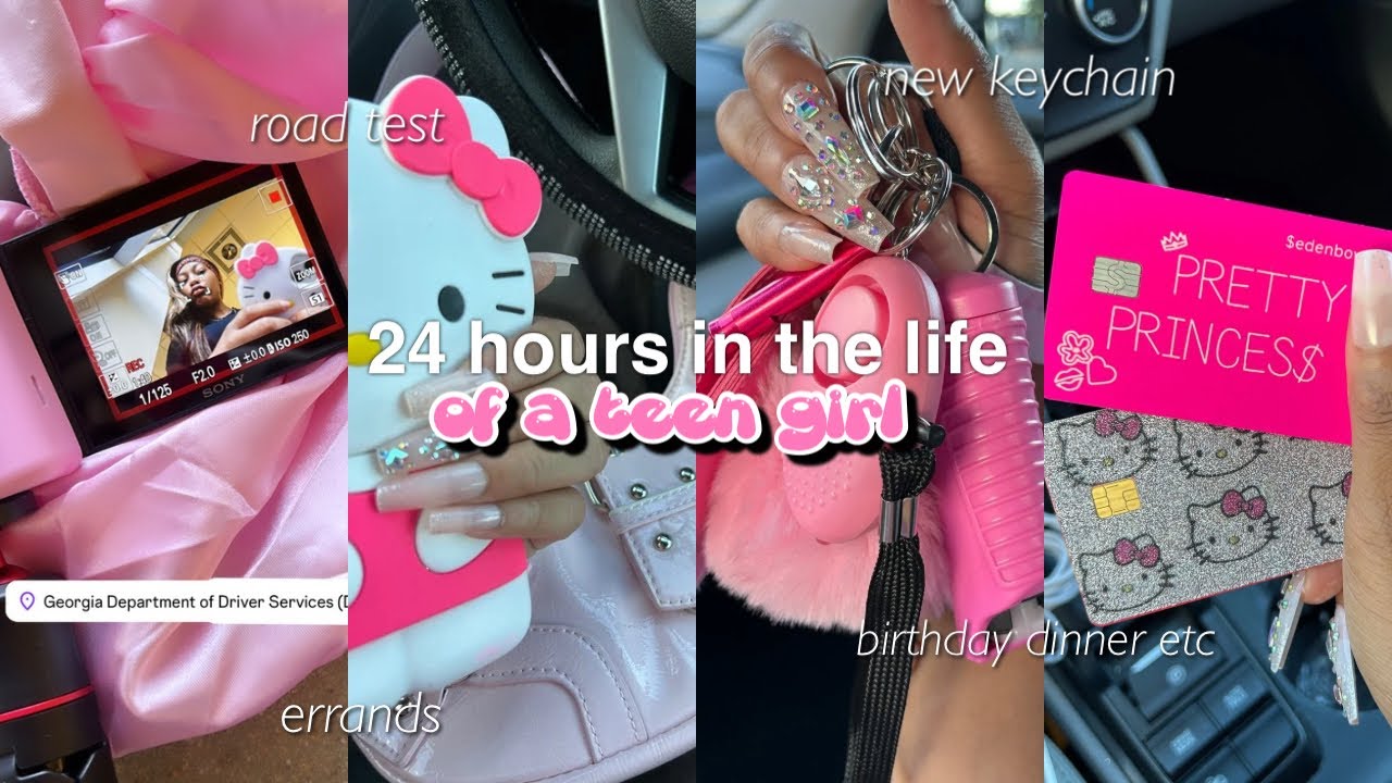 24HRS IN THE LIFE OF A TEEN GIRL| getting my license, self defense keychain, errands + bday dinner