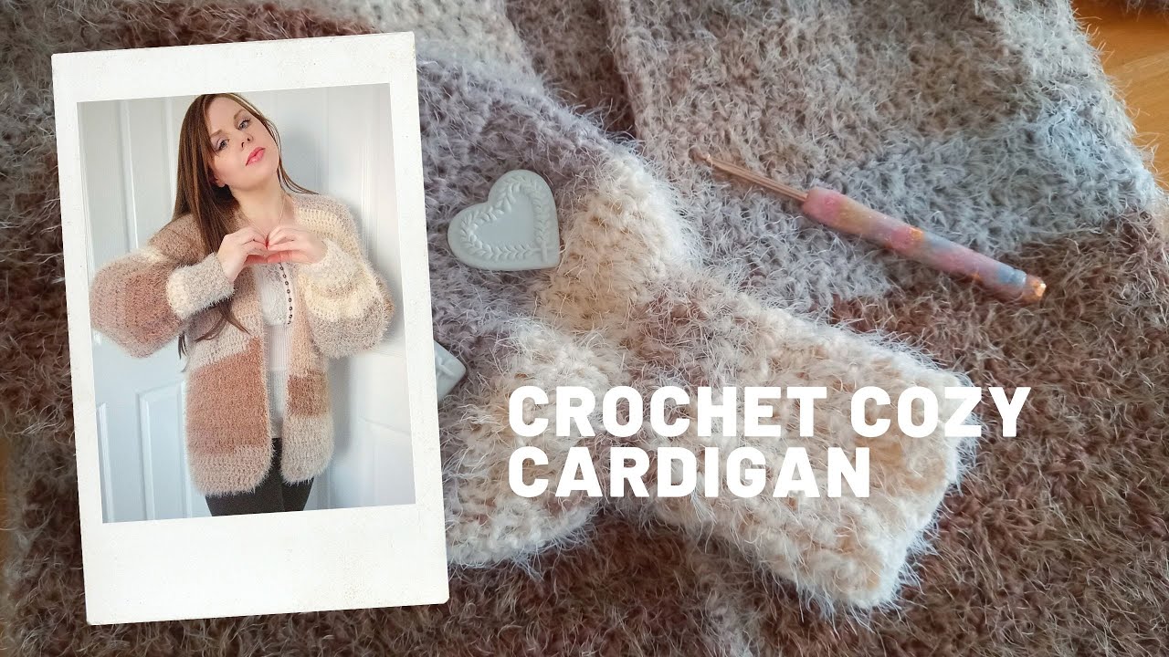 CROCHET EASY COZY CARDIGAN FOR BEGINNERS | Crochet The Coconut Cream Cardigan & Free Written Pattern