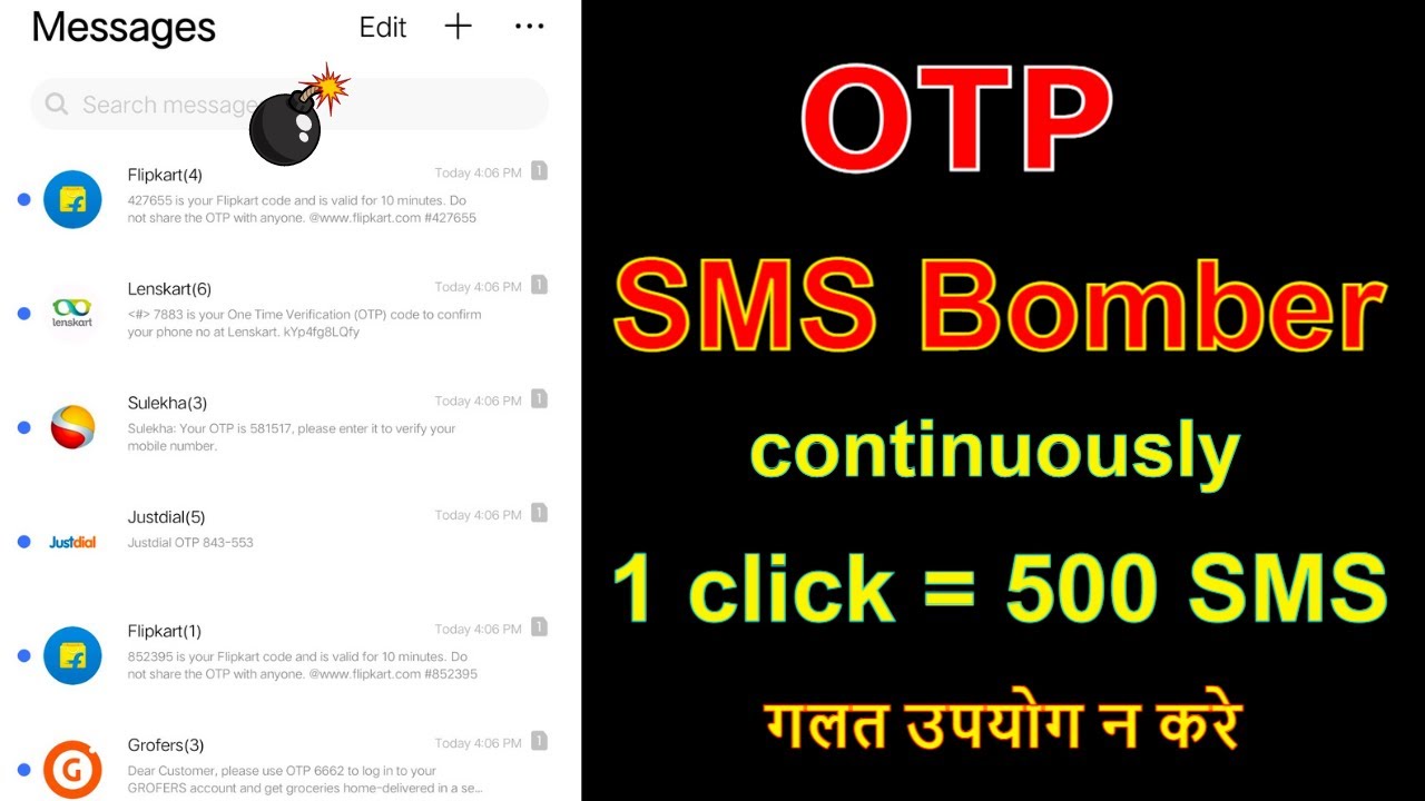 sms bomber | prank your friends with otp sms bomber | otp sms bomber | unlimited sms bomber app