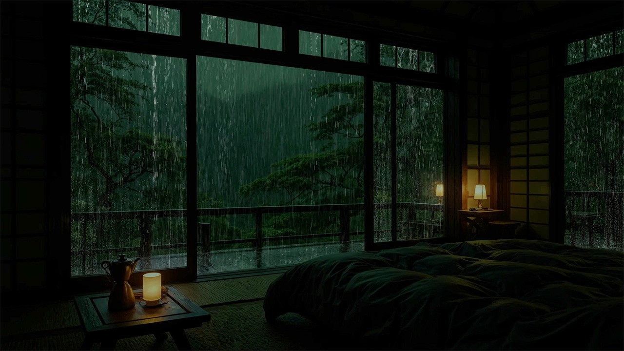 Heavy Rain Sounds Just for You (No Ads) | Fall Asleep Instantly & Heal Your Soul in a Cozy Cabin