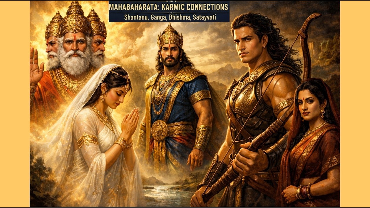 THE DIVINE PAST LIFES OF MAHABHARATA | Santanu – Ganga Devi – Bhishma – Satyavati