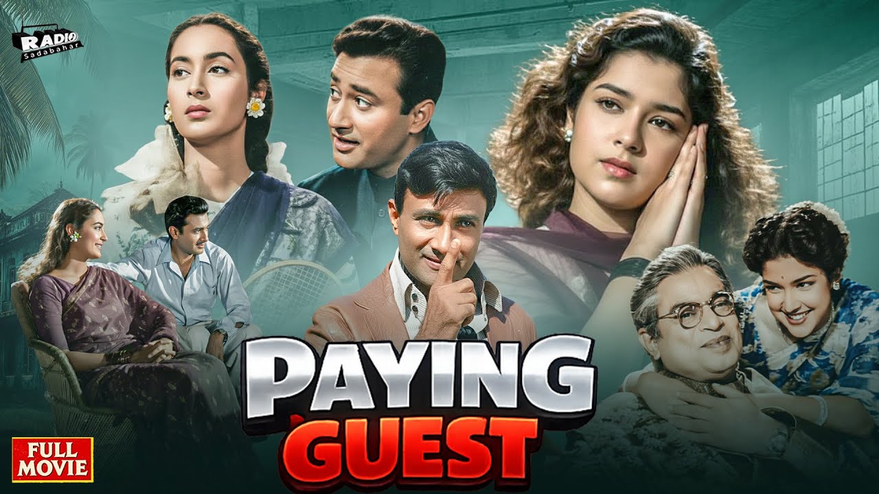 Paying Guest (1957) | Full Hindi Movie | Dev Anand, Nutan | Old Romantic Comedy Classic Full Movies