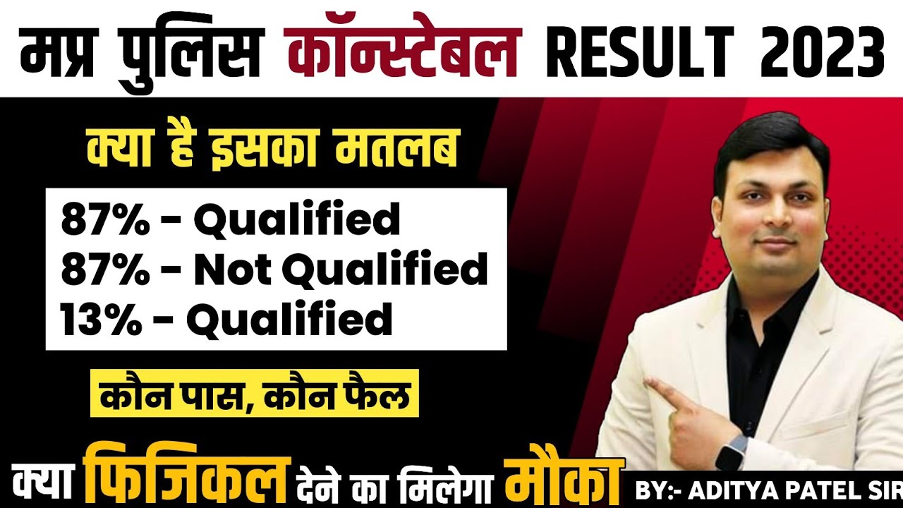 क्या है इसका मतलब 87% 13% | Mp Police Result 2023 | Mp Police Result | Mp Police Cut Off 2023