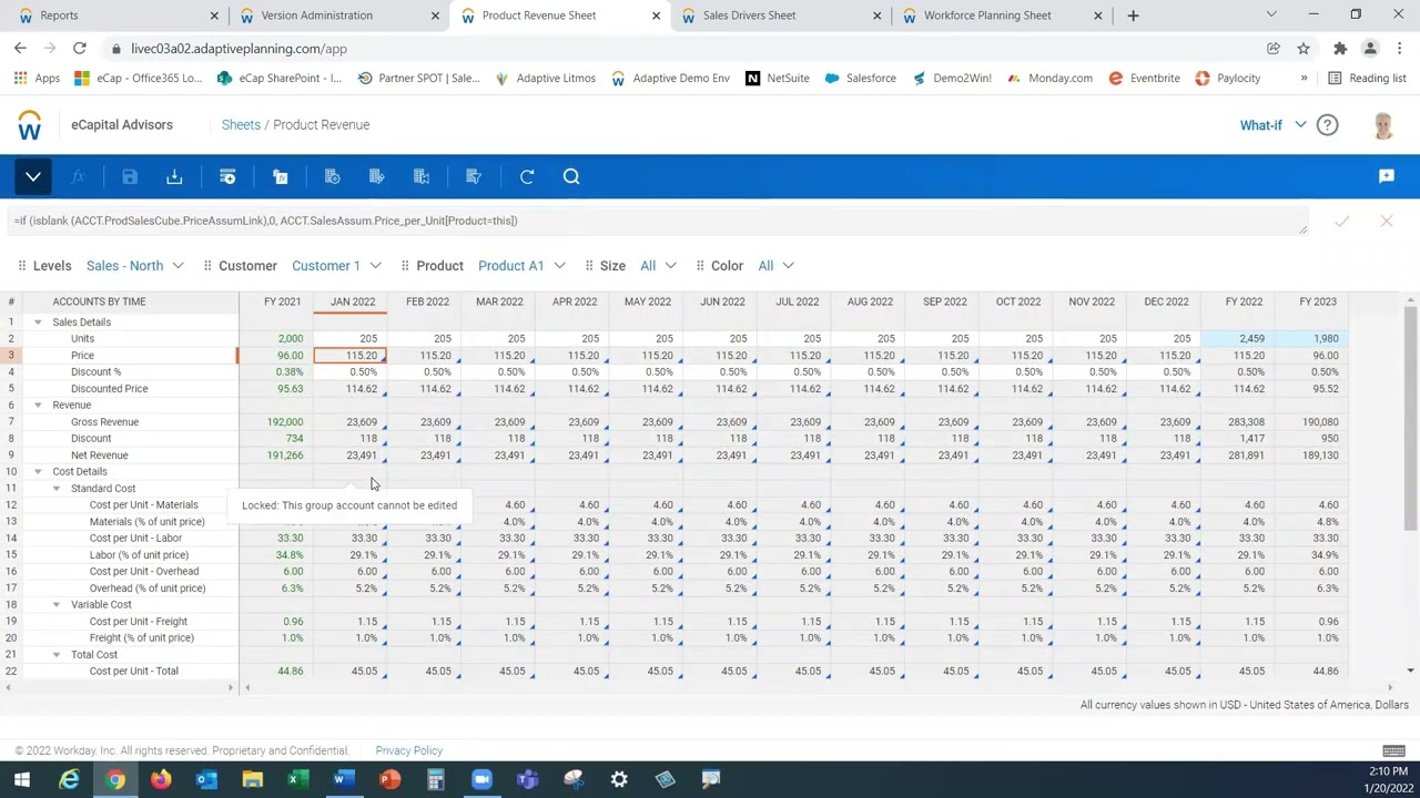 Scenario Planning with Workday Adaptive Planning