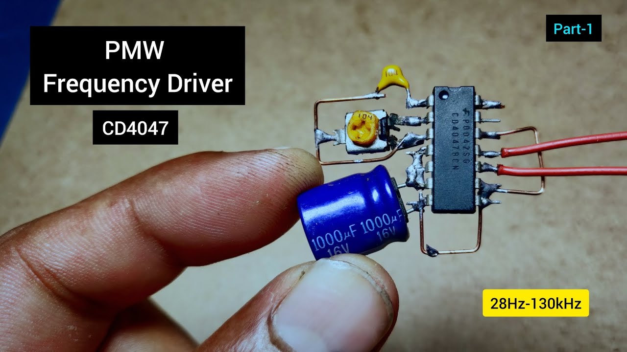 28Hz to 130kHz Frequency Driver for 50/60Hz Inverter | CD 4047 PWM Module 