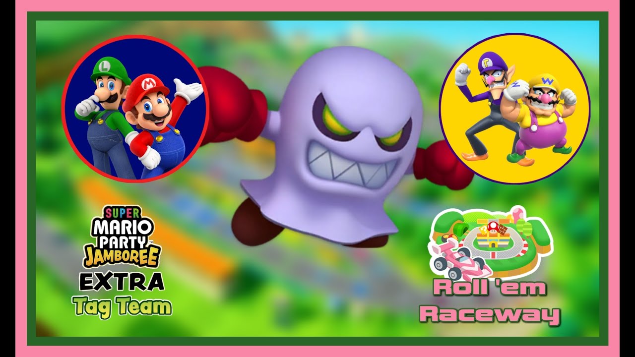 Super Mario Party JAMBOREE (EXTRA) - Roll 'em Raceway (Tag Team) #marioparty #racing #switch2