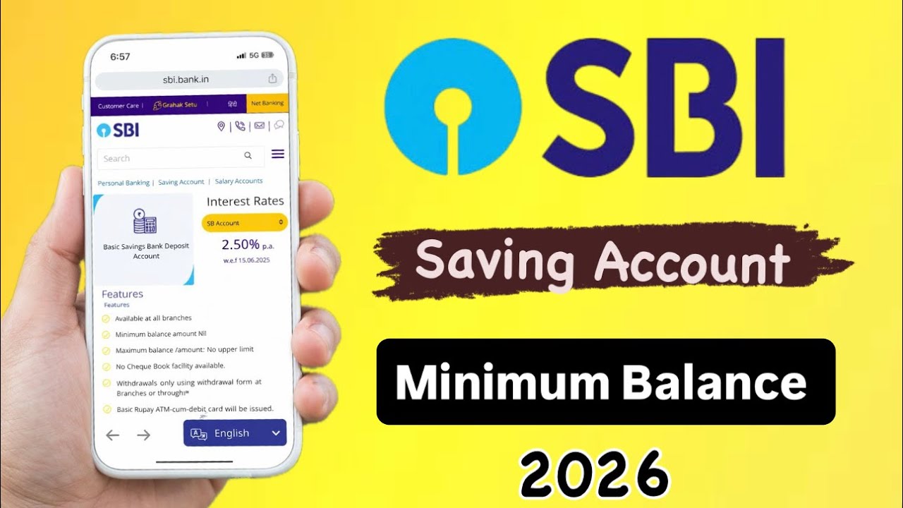 Sbi Saving Account Minimum Balance 2026 kitna rakhna hoga l minimum balance state bank of India !!￼