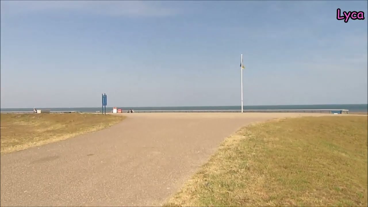 A Friday walk on the beach towards South Pier at Blackpool