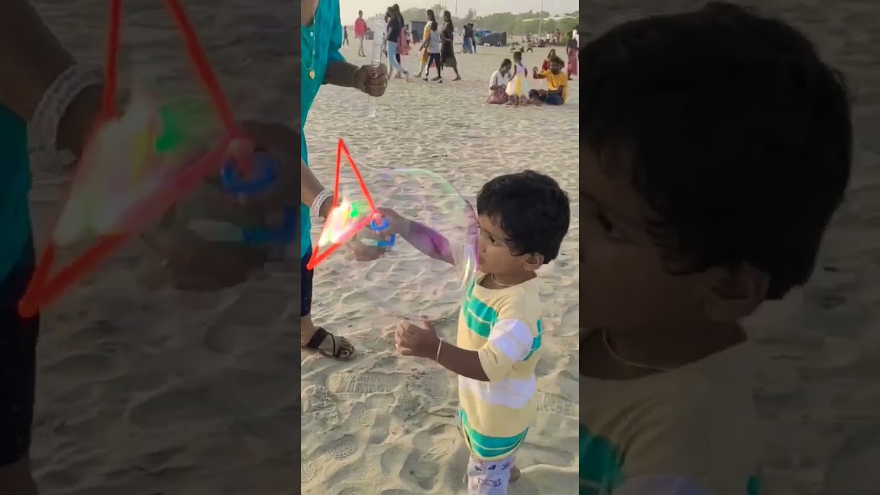 Bubble shooter playing with family