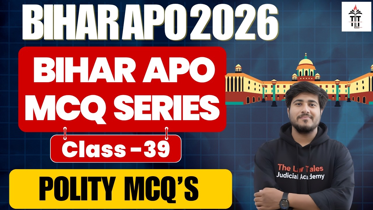 Bihar APO GK Class 39 | Polity MCQ | Score 100% in Exam!