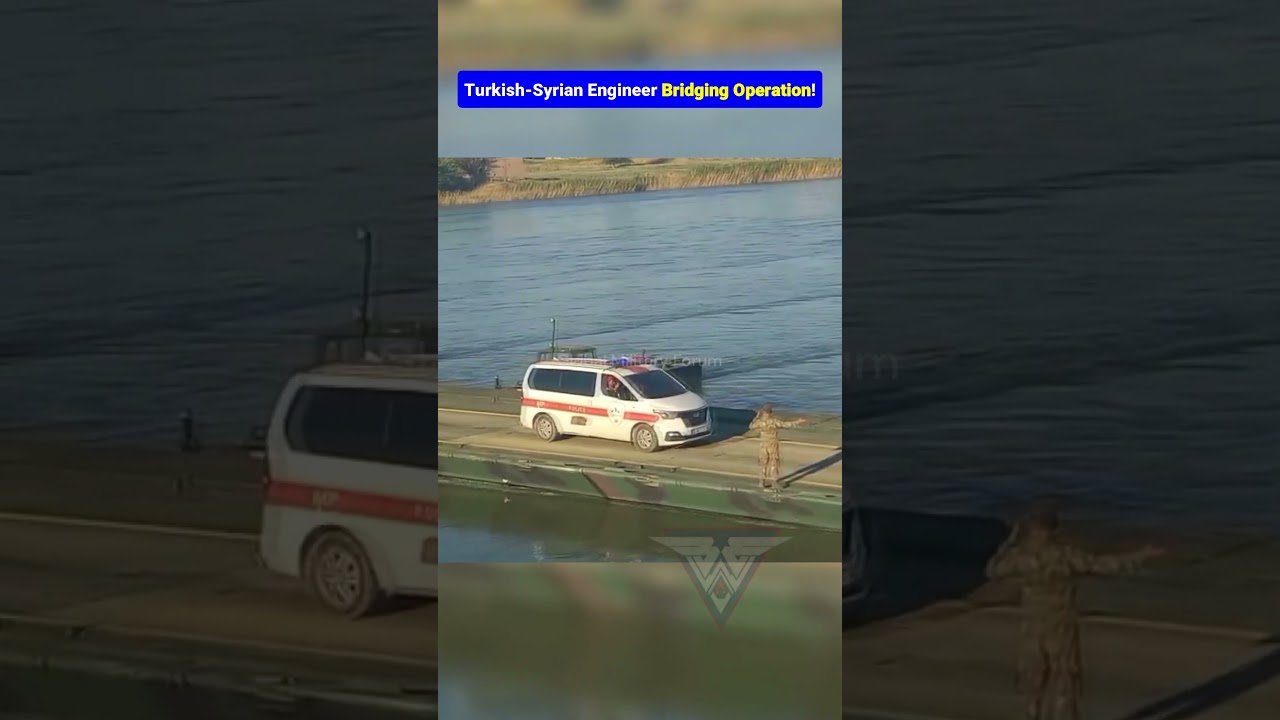 Turkish Floating Bridge Spans Euphrates
