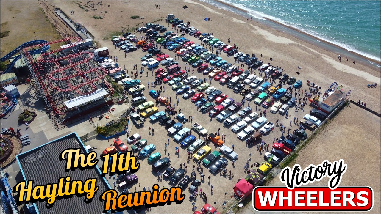 HOT ROD MEGA SHOW DRONE FLY OVER (The 19th Hayling Reunion)