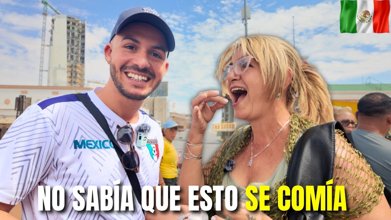 Mi mamá probó COMIDA CALLEJERA por primera vez en México 🇲🇽 🦗