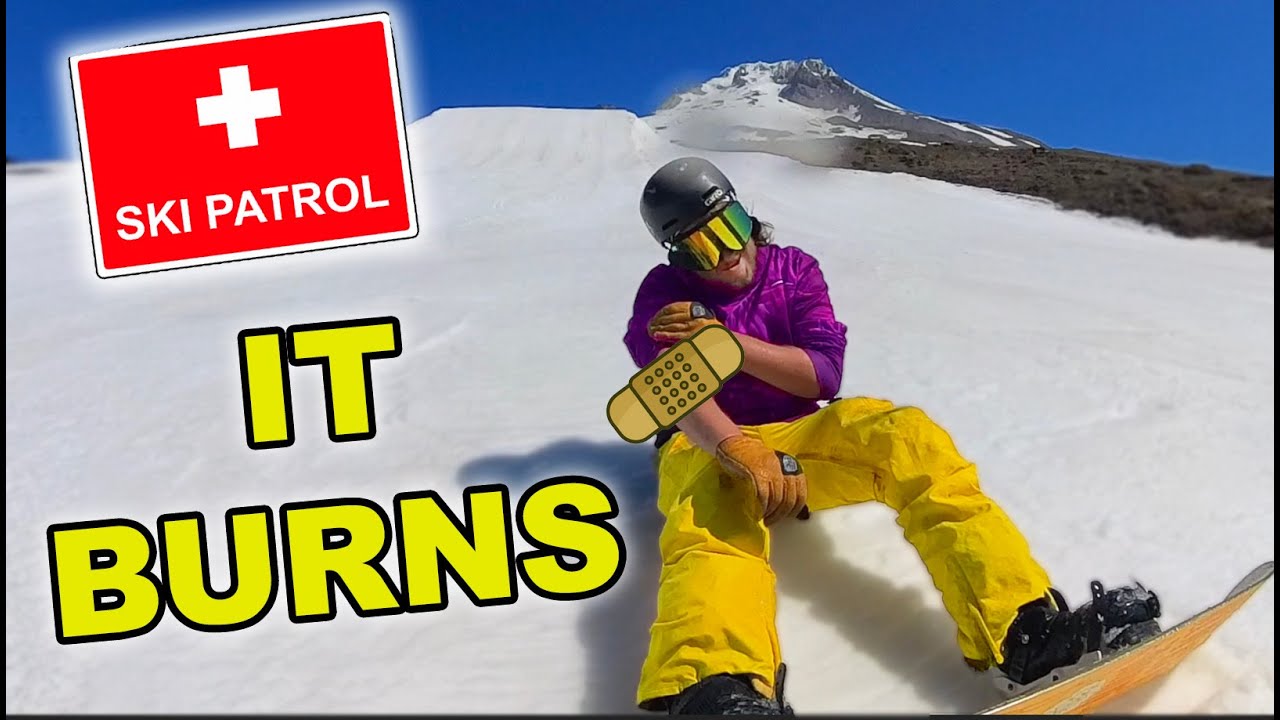 Snowboarder Got Wrecked at Mount Hood