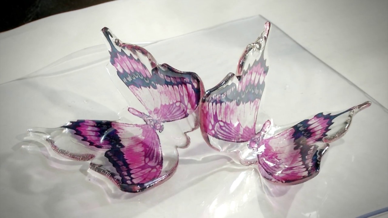 Come fare Farfalle in zucchero Isomalto trasparente con serigrafia