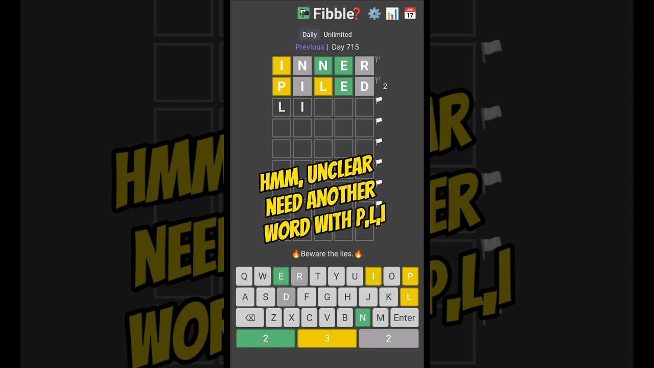 Fibble Mar 15th #wordle #shorts