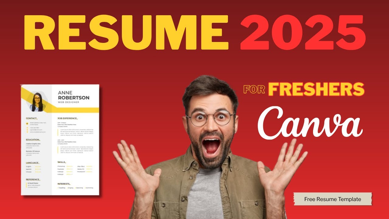 Create Free Resume in Canva for Freshers 2025 | Step-by-Step Hindi Tutorial