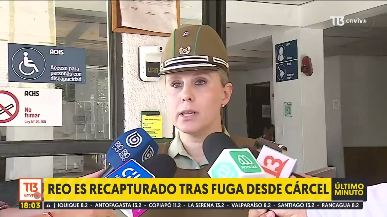 Reo es capturado tras fugarse de la cárcel de Puente Alto