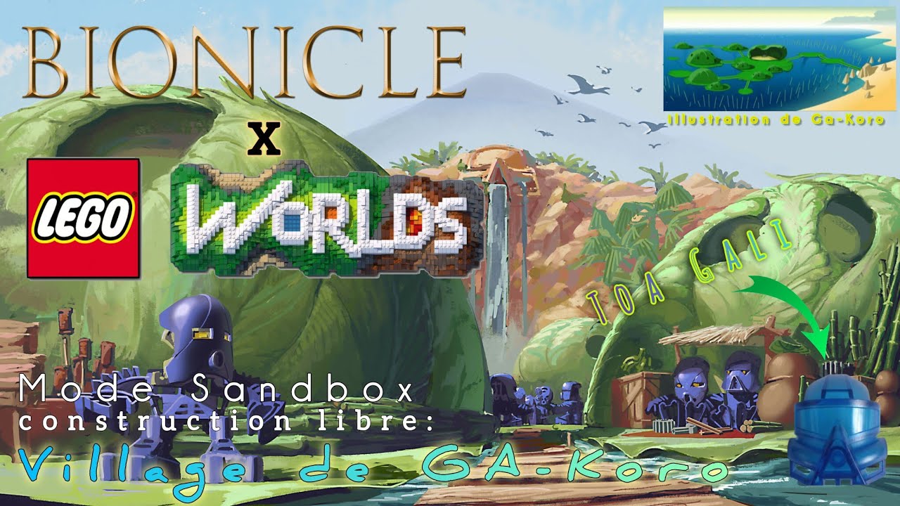 [GAMEPLAY] LEGO WORLDS {BIONICLES} #1 | Construction de l'île de MATA NUI : GA KORO | PS5