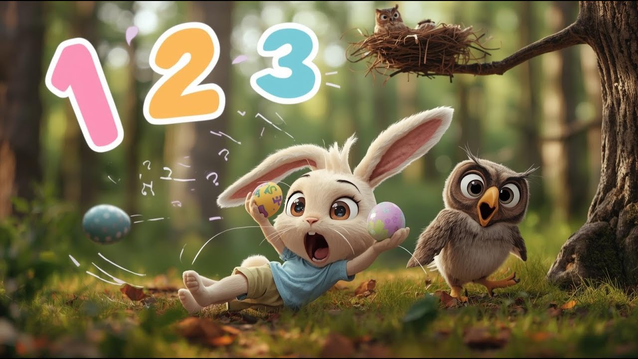 “Count 1 to 5 with Bunny 🐰 – Fun Forest Number Song for Kids!”