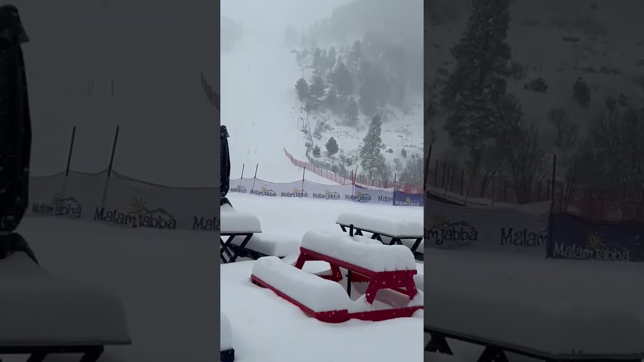 Snowfall in Malam Jabba March 2025