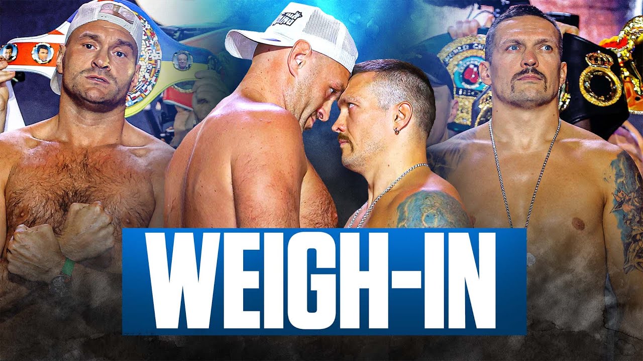 Tyson Fury SHOVES Oleksandr Usyk During Weigh-In Face-Off