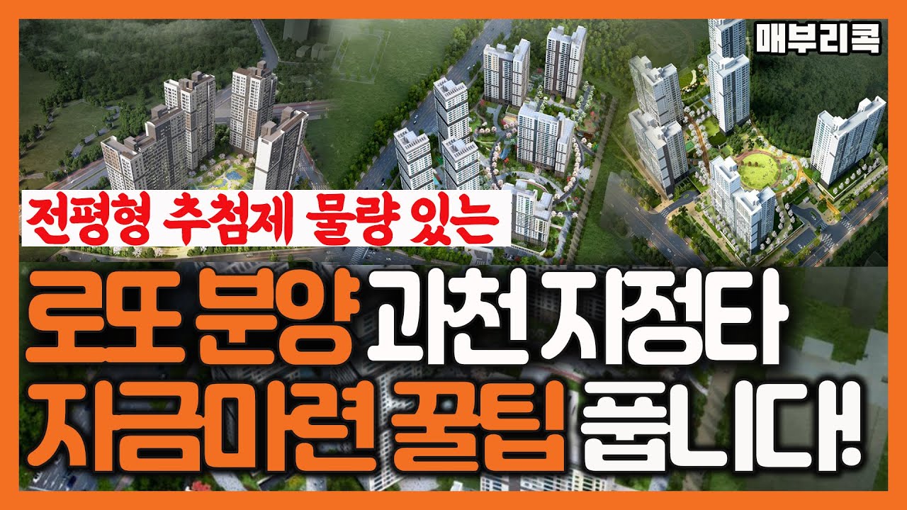 돈 없다고 청약 포기하지 마세요. 과천 지정타  자금 부족해도 희망 있다(자금&대출 상세 설명)&세 단지 중복 청약 가능 & 가점 낮다면 무조건 과천 지정타 주목.
