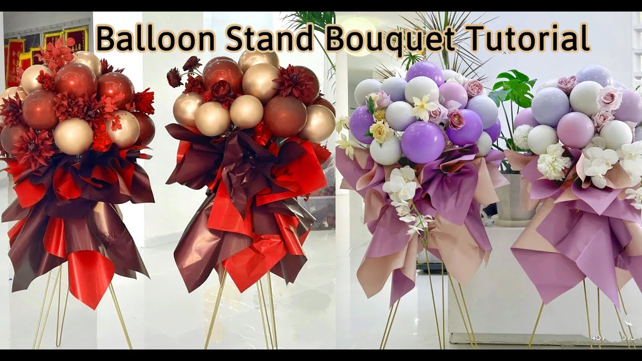 Party Decoration Balloon Stand Bouquet Tutorial PARTYLANDUP