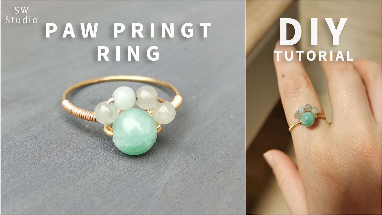 DIY Paw Print Ring / Cute Ring / Wire Wrap Ring Tutorial / DIY Jewelry /DIY Ring / DIY Accessories